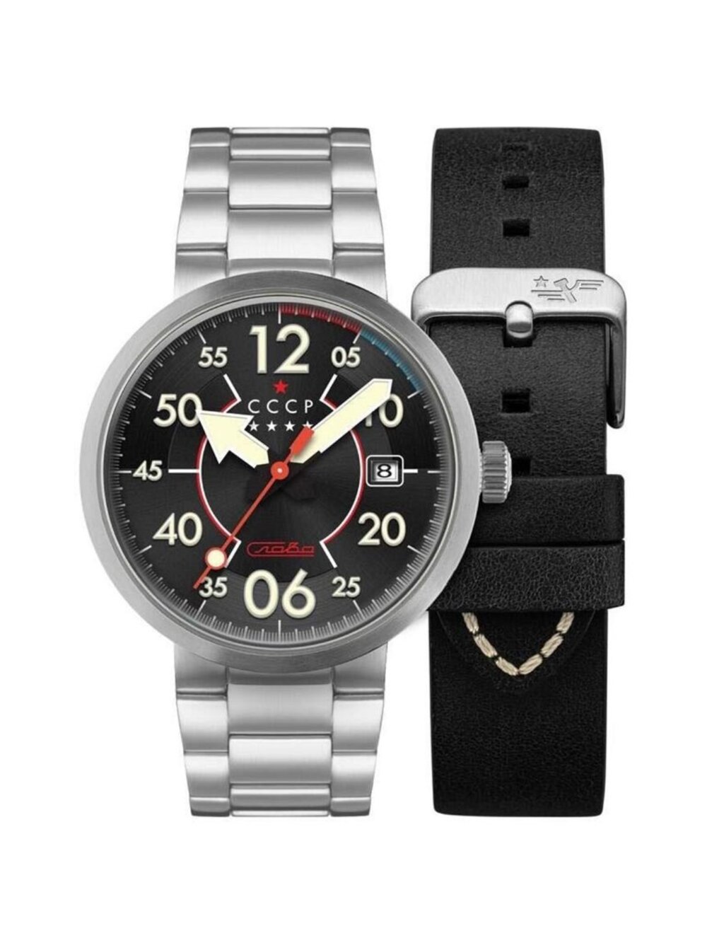NWT Cccp Space Proton Black Dial Men's Watch